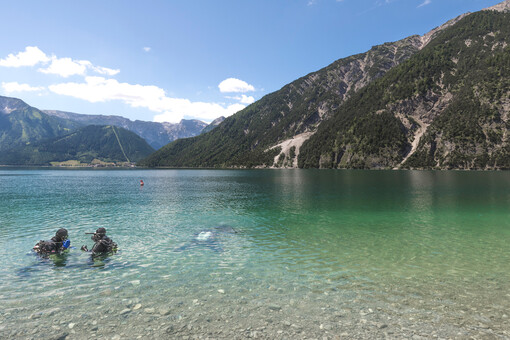 Lake Achensee is Tirol's biggest and deepest lake and a very popular diving spot.