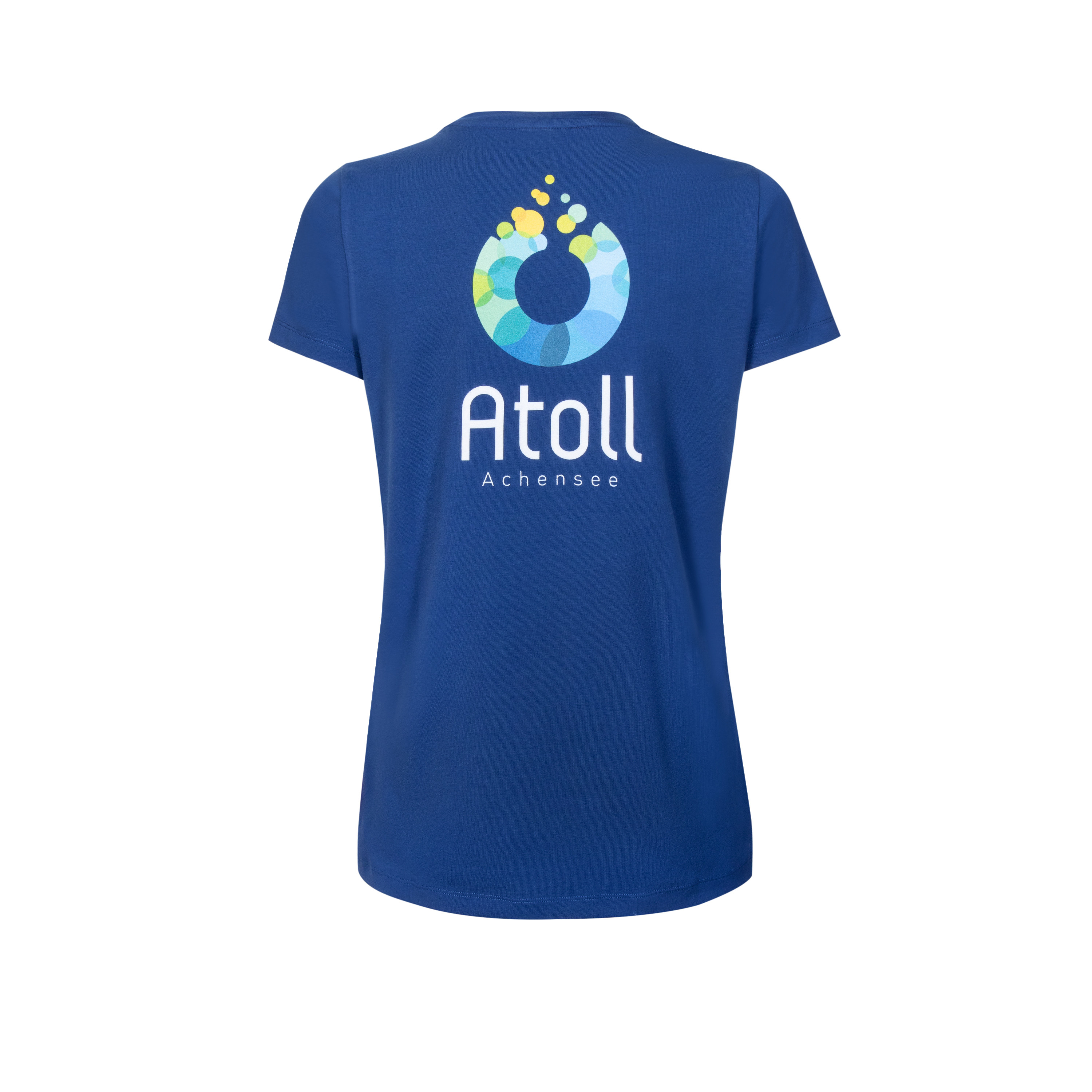 Damen T-shirt Atoll in Blau Rückseite