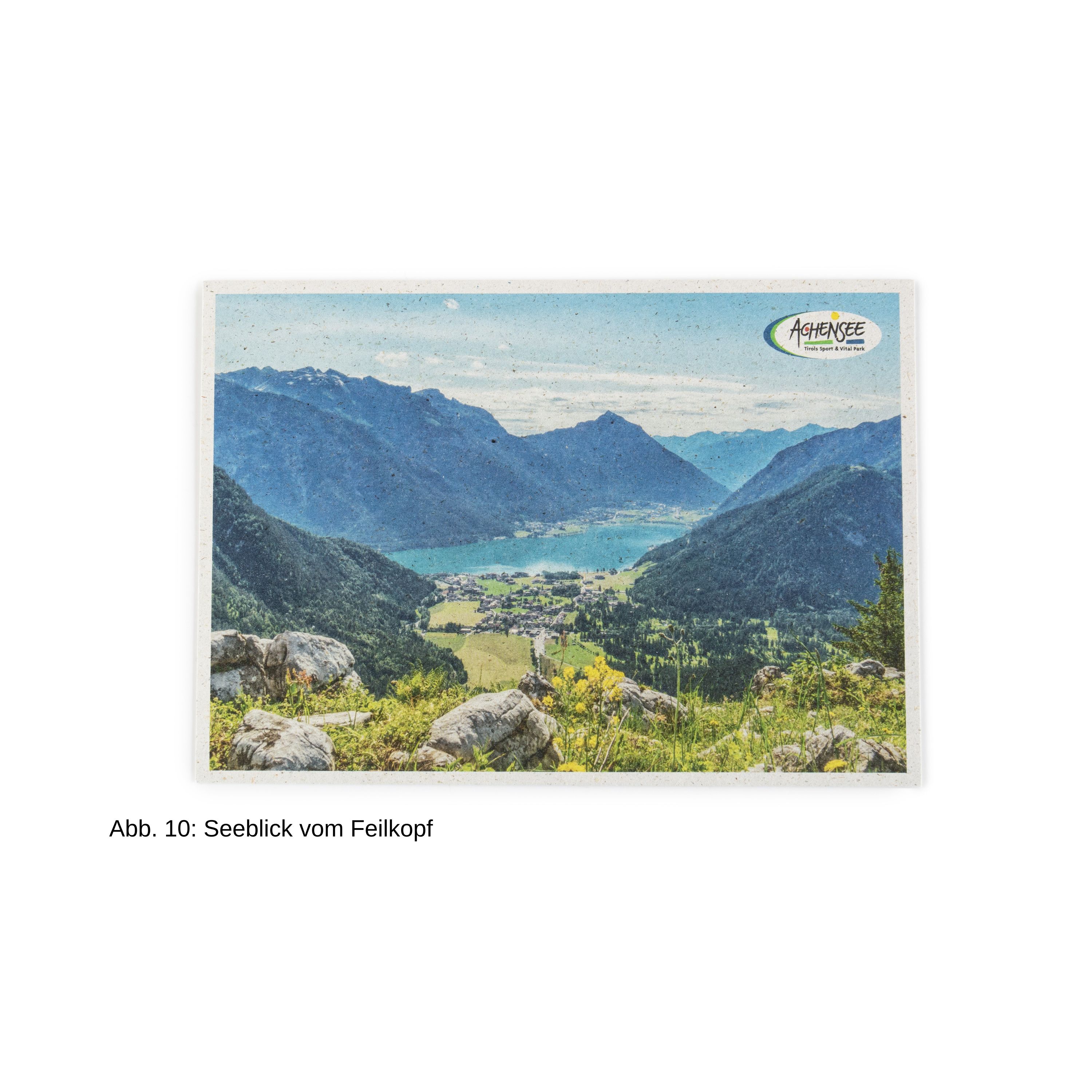 Postkarte mit Seeblick vom Feilkopf